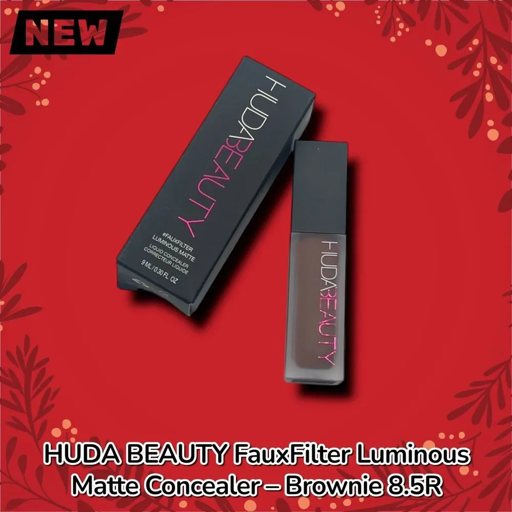 New HUDA BEAUTY FauxFilter Luminous Matte Liquid Concealer – Brownie 8.5R – Full